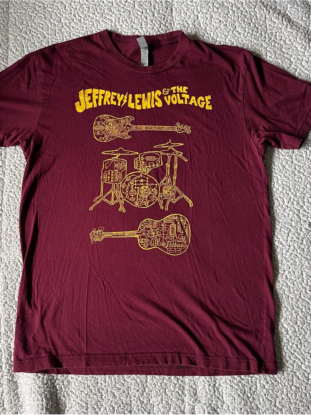 Band t-shirt Jeffrey Lewis graphic design from 2019 album